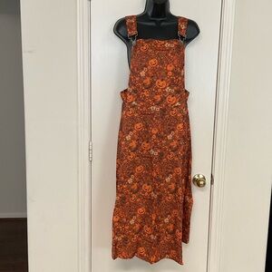 BloomChic Orange Pumpkin Backless Dress